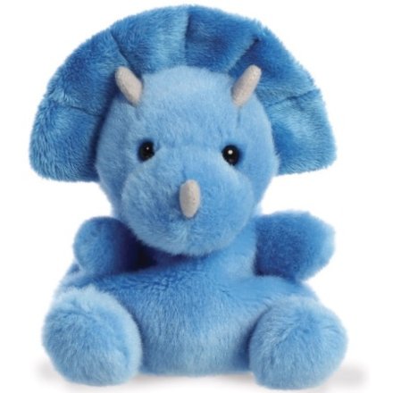 Palm Pal Soft Plush Toy - Tank Triceratops Dinosaur