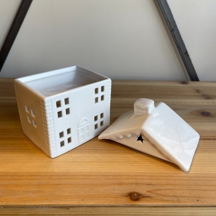 White Ceramic House Burner