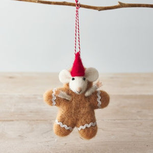 Felt Gingerbread Santa Mouse