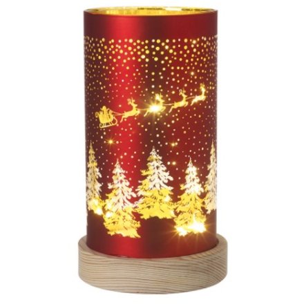 Christmas Light Up LED Sleigh Scene - Large
