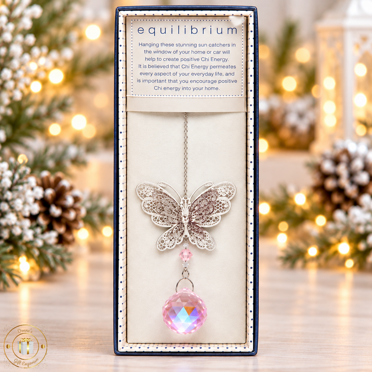 3D Butterfly & Crystal Suncatcher