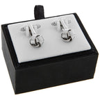 Equilibrium EQ For Men Knot Cufflinks Gun Metal Tone