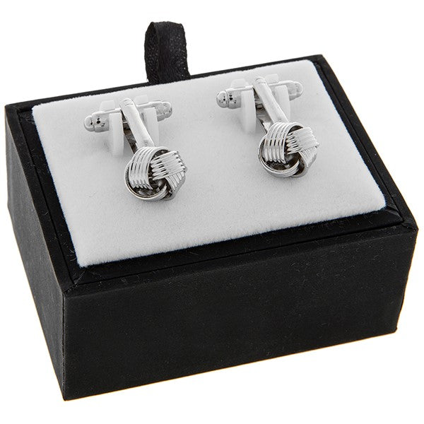 Equilibrium EQ For Men Knot Cufflinks Gun Metal Tone