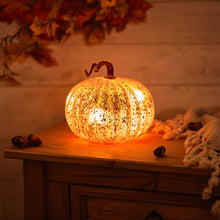Load image into Gallery viewer, LED Glass Pumpkin - Orange - Large ..
