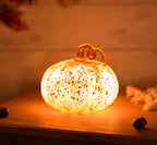 LED Glass Pumpkin - Orange - Small