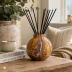 Large Glass Reed Diffuser Bottle & 50 Fibre Reeds - Breccia