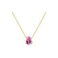 Teardrop Pendant Necklace in Pink