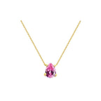 Teardrop Pendant Necklace in Pink