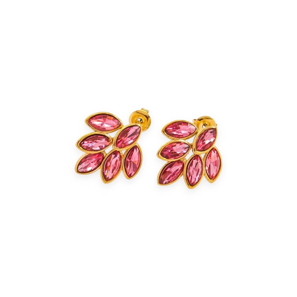 Petal Earring in Pink & Gold
