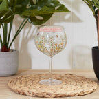 Beautiful Friend Bee & Flowers Gin Glass