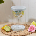 Retro Floral Gin Glass