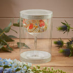 Robin & Forget-me-not Gin Glass