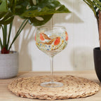 Robin & Forget-me-not Gin Glass
