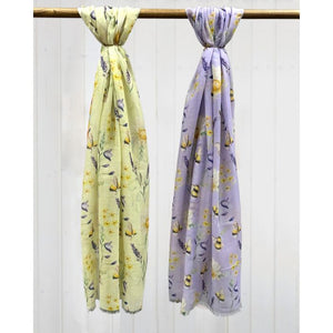 Lavender & Bee Scarf