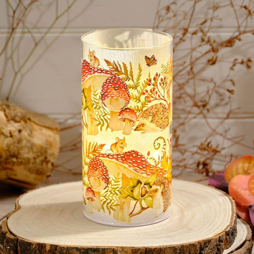 Autumn Woodland Animals LED Glass Ornament