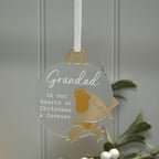 Christmas Angel Rememberance Robin Tree Decoration MUM DAD GRANDMA GRANDAD