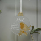 Christmas Angel Rememberance Robin Tree Decoration MUM DAD GRANDMA GRANDAD
