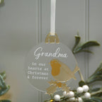 Christmas Angel Rememberance Robin Tree Decoration MUM DAD GRANDMA GRANDAD