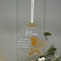 Christmas Angel Rememberance Robin Tree Decoration MUM DAD GRANDMA GRANDAD