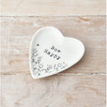 Bee Happy Heart Trinket Dish