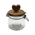 Wooden Heart Storage Jar - Small