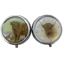 Load image into Gallery viewer, Highland Cow Pill Box - Jan Pashley
