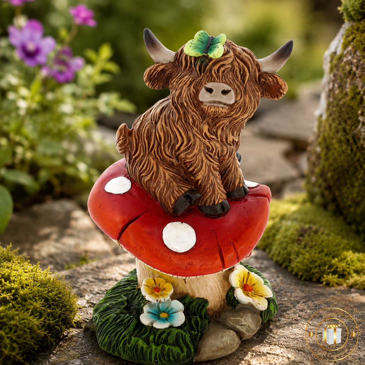 Highland Cow & Mushroom Ornaments