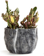 Marbling Ceramic Flower Pot Succulent/Cactus Planter Pots Container Bonsai Planters With Hole 8.5cm