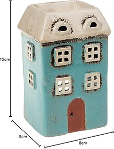 Village Pottery Warmer Heart Teal Square