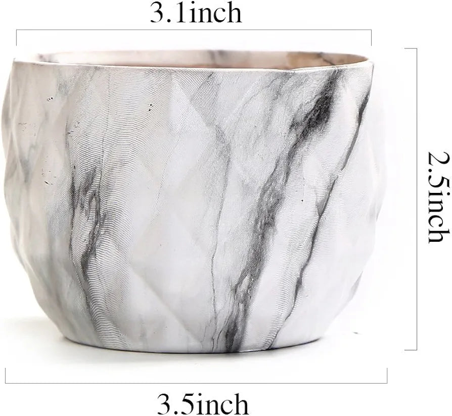 Marbling Ceramic Flower Pot Succulent/Cactus Planter Pots Container Bonsai Planters With Hole 8.5cm