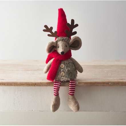 Reindeer Nordic Mouse With Antlers - 40cm