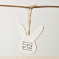 The Bunny Has Chocolate Ceramic Hanger