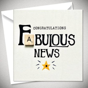 Congratulations Scrabble Card Fabulous News
