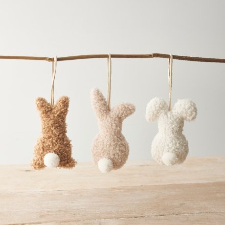 Easter Hanging Sherpa Bunnies