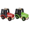 Retro Wooden Tractor Toy - Red & Green