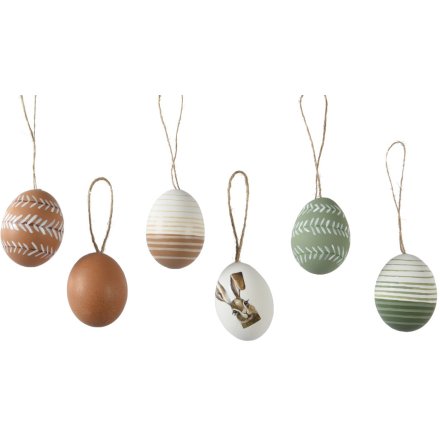 2nds Box of 12 Natural Egg Decorations