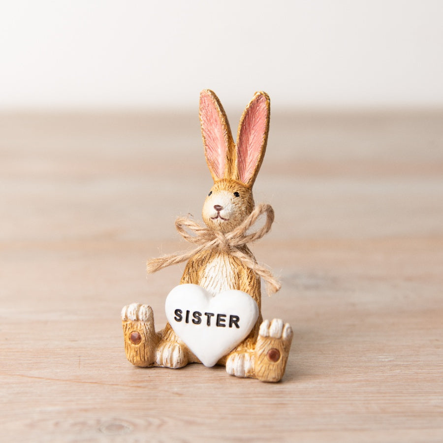 Rabbit With Heart - Sister Friend Love Mum
