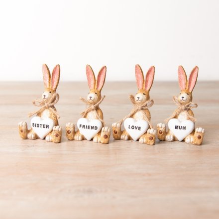 Rabbit With Heart - Sister Friend Love Mum