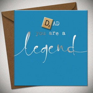Dad You Are A Legend Card - Father’s Day / Birthday .