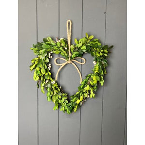 Heart Boxwood Leaf Wreath