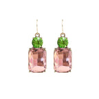 Twin Gem Earring in Pink & Green