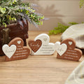 Wooden Heart Block - Friend Family Life