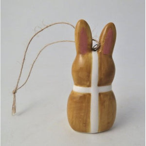Hot Cross Bun Bunny Hanger - Easter