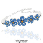Equilibrium Silver Plated Forget Me Not Pretty Bangle
