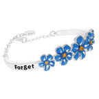 Equilibrium Silver Plated Forget Me Not Pretty Bangle