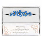 Equilibrium Silver Plated Forget Me Not Pretty Bangle