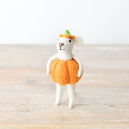 Felt Pumpkin Mouse