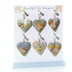Garden Birds Metal Hanging Hearts