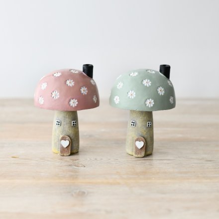 Spring Floral Mushroom House