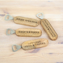 Load image into Gallery viewer, Dad&#39;s Wooden Bottle Opener Father’s Day Beer
